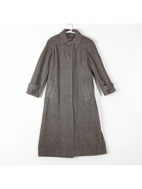 Regency Jackets & Blazers - Vintage Regency Herringbone Wool Over Coat Womens SIze 6 Brown 90s Union Made